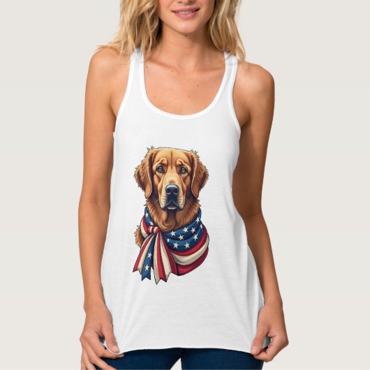 Débardeur Old Glory Golden Retriever Vintage Shirt 2 (Devant)