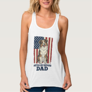 Débardeur Papa Berger Australien Patriotique Vector Vintage