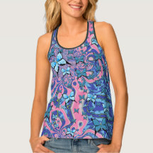 Papillons bleus rêve psychédélique