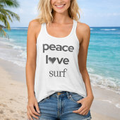 Débardeur Peace Love Surf -Ocean Surfer- Coastal Beach Life