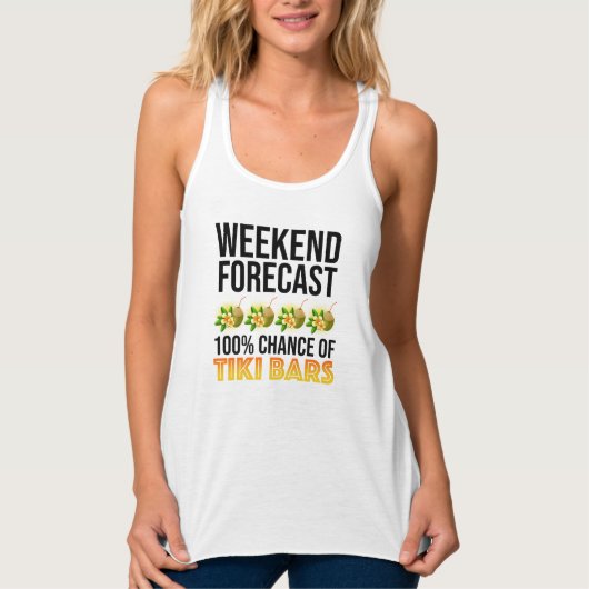 Débardeur Prévisions de week-end - 100% de chances de bars T (Devant)
