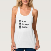 Débardeur Programme de code médical Eat Sleep code ICD (Devant)