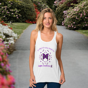 Débardeur Purple Papillon Lupus Sensibilisation Ribbon pourp