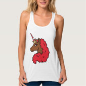 Débardeur Red Afro Unicorn (Devant)