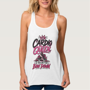 Débardeur Reine Cardio à genoux Femme Fitness
