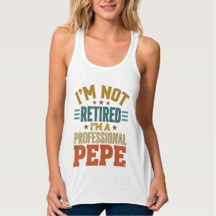 Débardeur Retraite Professionnelle Pepe Typographie Vintage