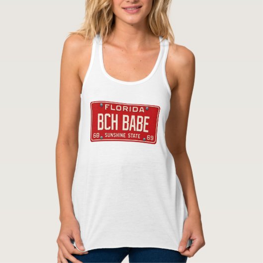 Débardeur Retro Beach Babe 1969 | Graphique de plaque d'imma (Devant)