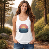 Débardeur Retro Mountain Sunset - Nature Outdoors Women's