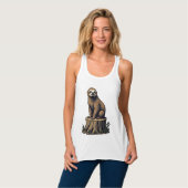 Débardeur Retro Sloth Engraving Wildlife Shirt (3) (Devant entier)