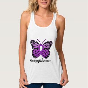 Débardeur Ruban de conscience de papillon de fibromyalgie