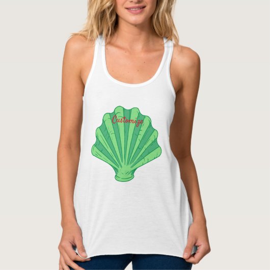 Débardeur Sage Green Scallop Shell Thunder_Cove  (Devant)