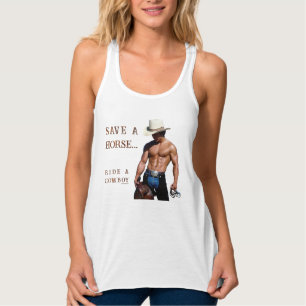 Débardeur SlipperyJoe's sauve cheval monter chapeau de cowbo