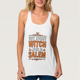 Débardeur Sorcière Vintage Salem Halloween Typographie Desig