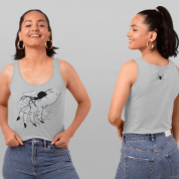 Débardeur Spider Web & Illustration à la main Femmes