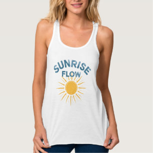 Débardeur Sunrise Flow Rétro Graphique Imprimé Vinyasa Yoga