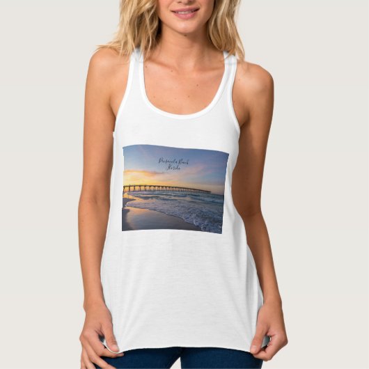 Débardeur T-shirt à manches courtes Pensacola Pier Shoreline (Devant)