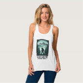 Débardeur T-shirt drôle de papa Bigfoot gravure vintage pour (Devant entier)