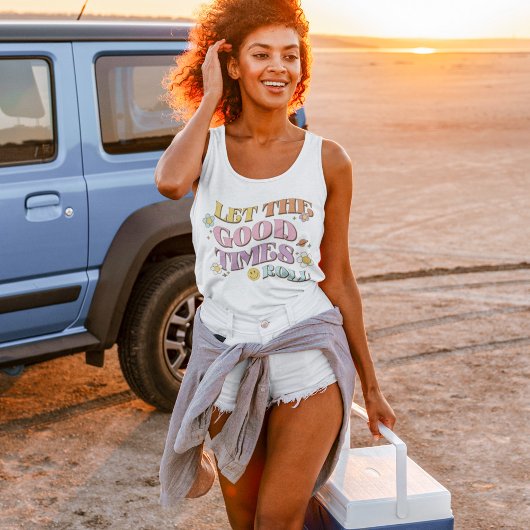 Débardeur T-shirt Fleur Rétro du milieu du siècle