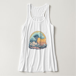 Débardeur T-shirt graphique Pastel Ocean Wave