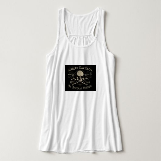 Débardeur T-shirt - noir et blanc (Design devant)