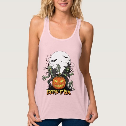 Débardeur Tee-shirt de nuit d'Halloween Spooktacular Fun (Devant)