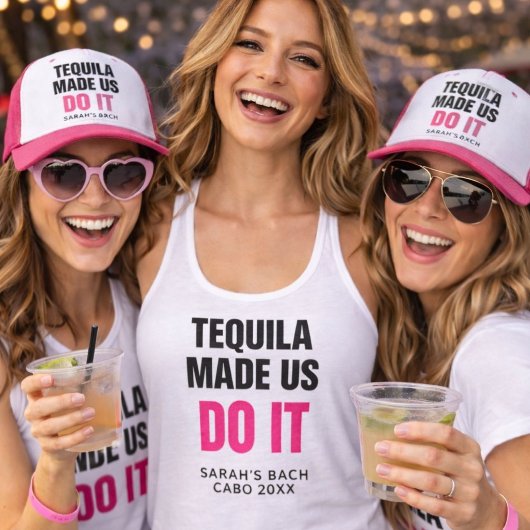 Débardeur Tequila Made Us Do It | Équipe de choc pour mariag