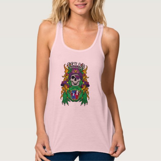 Débardeur Texas ShipRockers 2020 Femme Racerback Tank Noir (Devant)
