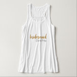 Débardeur texte de la carte mère<br><div class="desc">Elégant et clair faux or bridesmaid design. Vous pouvez customiser la conception en modifiant la couleur de l'arrière - plan,  en ajoutant un nom ou tout autre texte.</div>