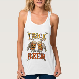 Débardeur Trick Or Beer Halloween Mug Tasse Citrouille Squel