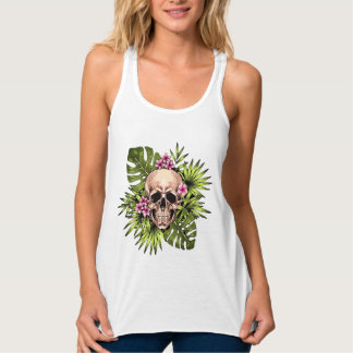 Débardeur Tropical Skeleton Tank Top