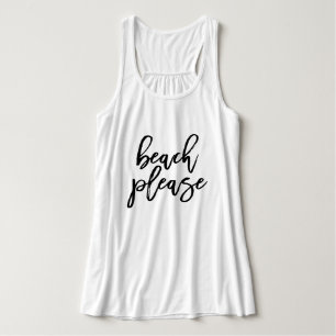 Débardeur Typographie de script "Plage S'il vous plaît"