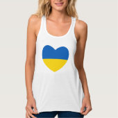 Débardeur Ukraine Drapeau Coeur bleu et jaune (Devant)