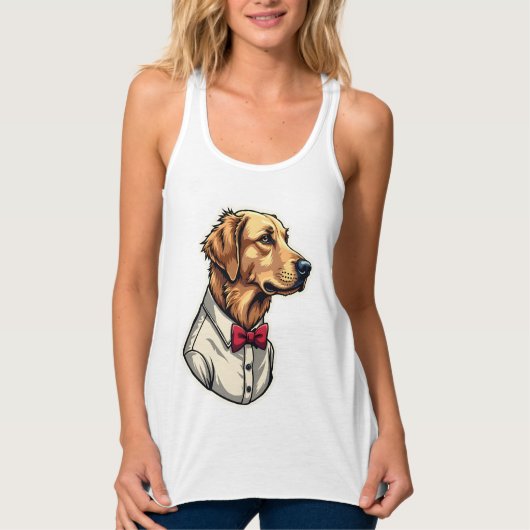 Débardeur USA Golden Retriever Vintage Patriotic Dog Shirt 4 (Devant)