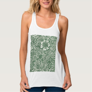 Débardeur william morris marigold vert floral fleur