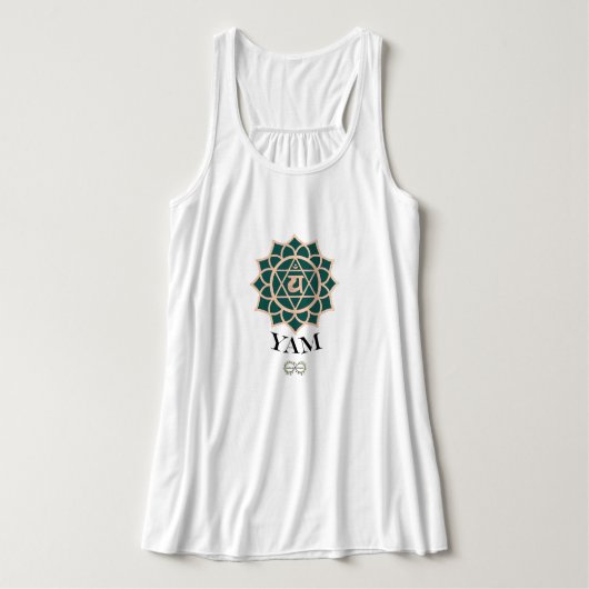 Débardeur YAM mantra Heart Chakra, Anahata Chakra (Design devant)