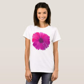 Débardeurs et T-shirts roses de fleur (Devant entier)