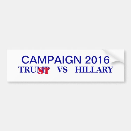 Debat 2016 Trump vs Hillary Election Campaign Bumpersticker (Voorkant)