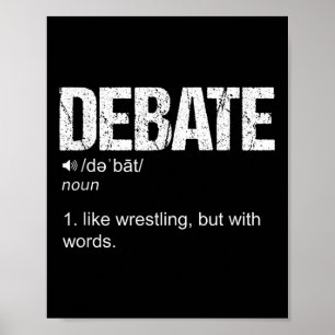 Debat als een kruiper, maar met woorden poster