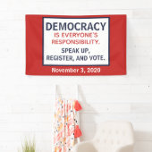 Debat over democratische verantwoordelijkheid spandoek (Insitu)