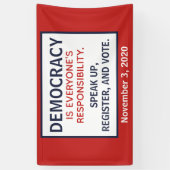 Debat over democratische verantwoordelijkheid spandoek (Verticaal)