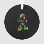 Debat over Elf Funny Matching Family Kerstpyjama Ornament (achterkant)