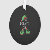 Debat over Elf Funny Matching Family Kerstpyjama Ornament (voorkant)