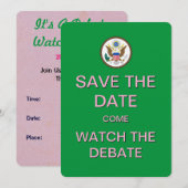 Débat présidentiel Pink Green Watch Invitations du (Devant / Derrière)