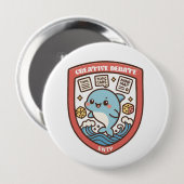 Debate Dolphin – Creative Brainstorming Ronde Button 4,0 Cm (Voorkant /achterkant)