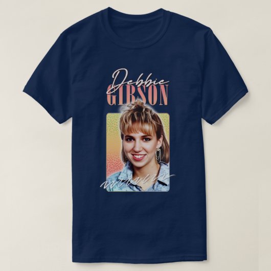 Debbie Gibson 1980s Stijl Esthetisch Ontwerp T-shirt (Design voorkant)