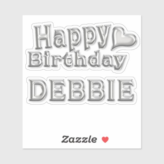 Debbie Happy Birthday Autocollants (Feuille)
