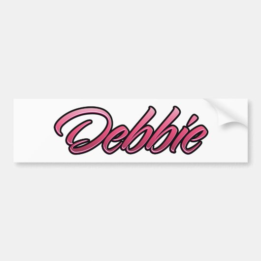 Debbie roze Aufkleber-Sticker Bumpersticker (Voorkant)