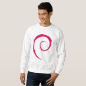 Debian Basic Sweatshirt, White Trui (Voorkant volledig)