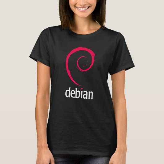 Debian Linux Software Programmeurs Ontwikkelaars T-shirt (Voorkant)