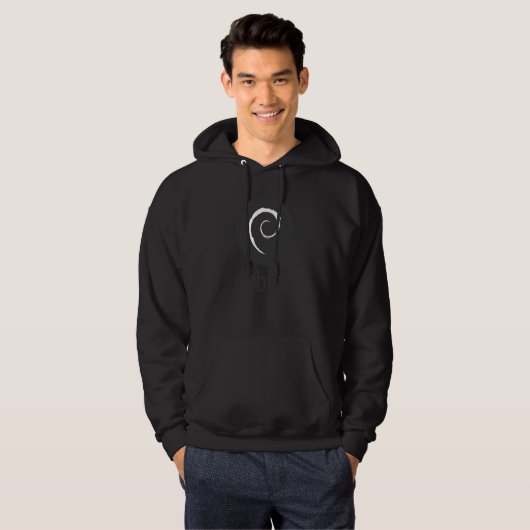 Debian Linux Softwareontwikkelaars Programmeurs Hoodie (Voorkant volledig)